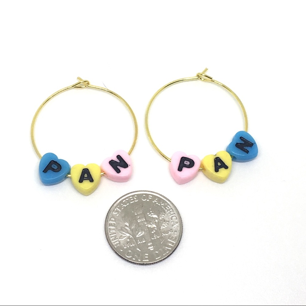 ‘Pan’ Beaded Hoops - Picture 4 of 4